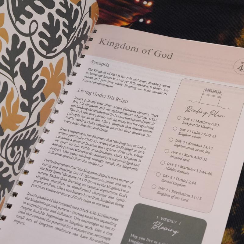 Bible Study Planner Notebook (1-Year) | Weekly Scripture & Reflection Journal for Personal Devotion, Church Groups & Faith Gifts 2026#Mother's Day #SummerVibes