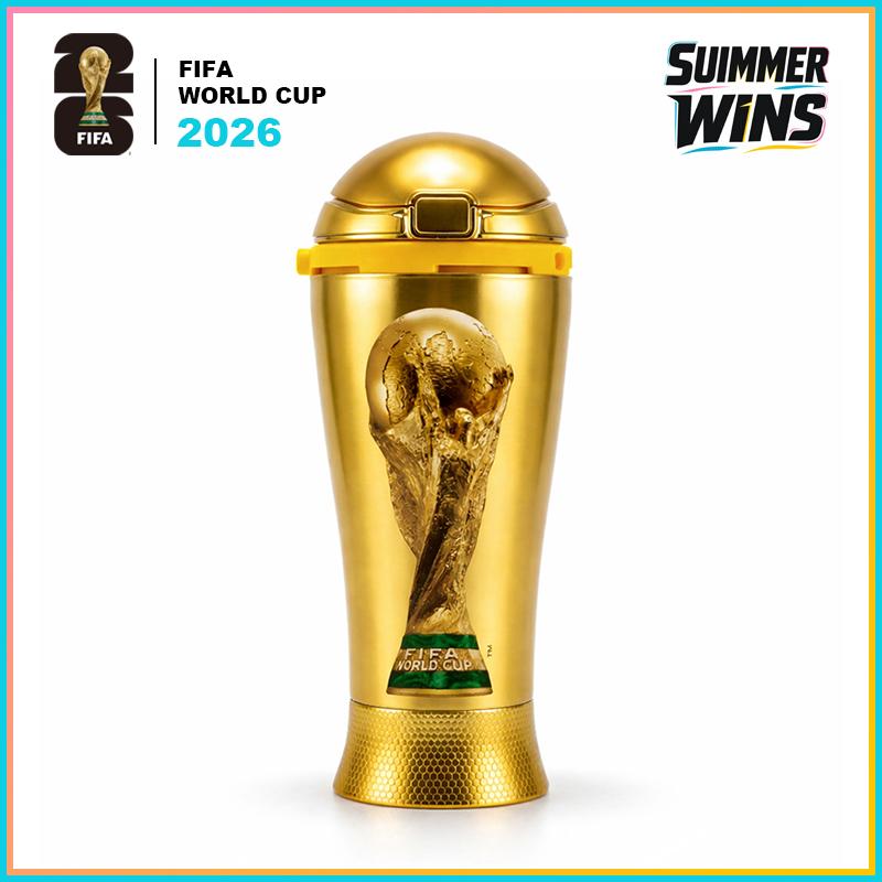 Official 2026 FIFA World Cup Blow Horn Cup | Cheer & 19oz Sip 2-in-1 Reusable Water Bottle with Built-In Horn for Sports Games rowdy cup Tailgates  Parties & Events Fantasy Football Championship SummerWins summerwins
