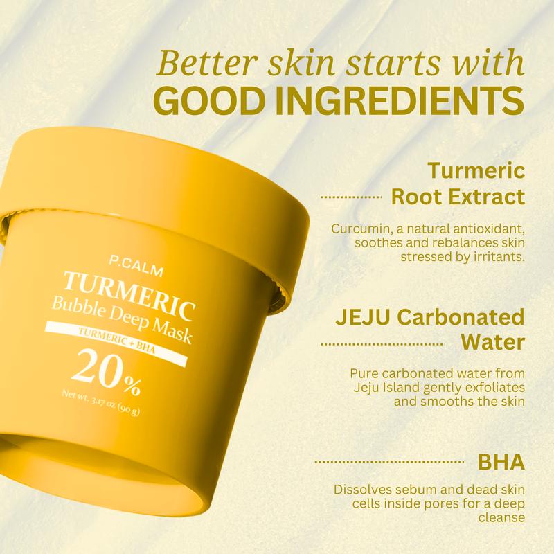 [P.CALM Official] Holy Basil Bubble Deep Mask 13% – Skin Detox Recipe K-Beauty Clay Bubble Mask with Sparkling Holy Basil & PHA, Gently Detoxifies Pores and Removes Blackheads, Korean Wash-Off Pack for Clearer Skin, 90g