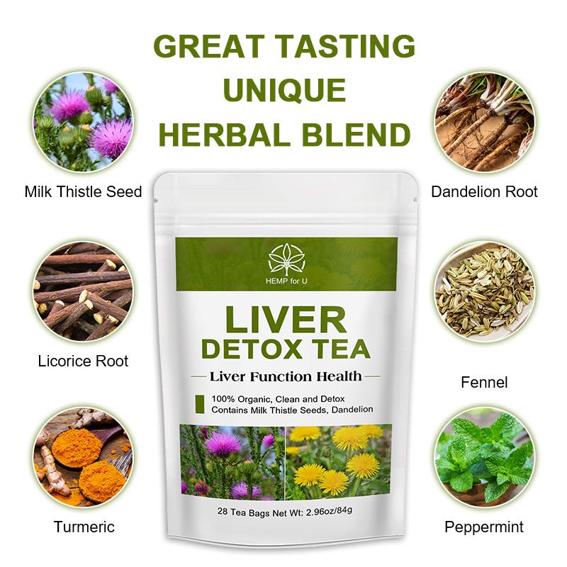 DetoxViva Liver Cleanse Tea  6-Herb Detox Blend | 42 Tea Bags