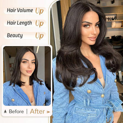 DetoxViva Volume Topper  3D 360° Clip-In Hair Topper for Thinning Hair