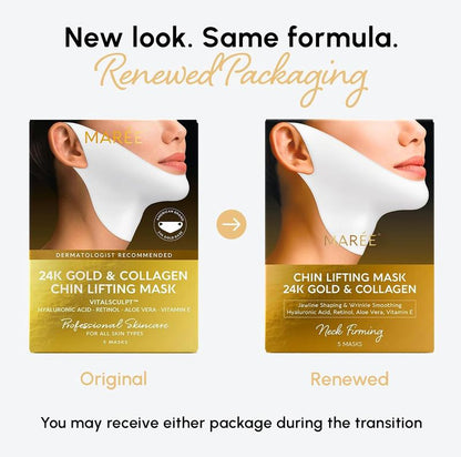 DetoxViva — Mascarilla Reafirmante de Papada y Cuello con Oro de 24K