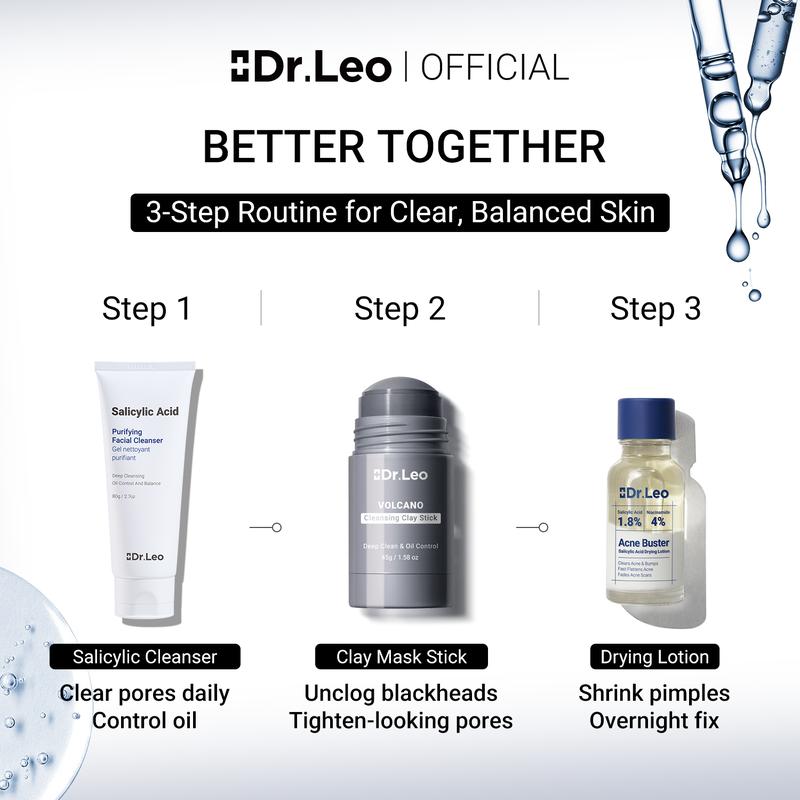 DetoxViva Kit Antiacné 3 Pasos — Limpia, Purifica y Seca
