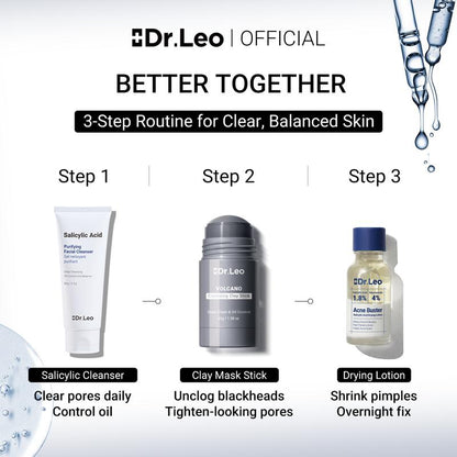 DetoxViva Kit Antiacné 3 Pasos — Limpia, Purifica y Seca