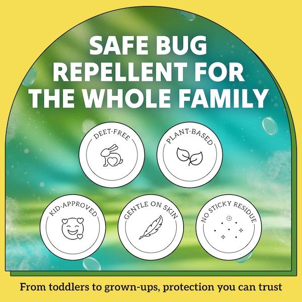 Bug Brush by Sol Brush, DEET-Free Mosquito Repellent Powder, Plant-Based Brush-On