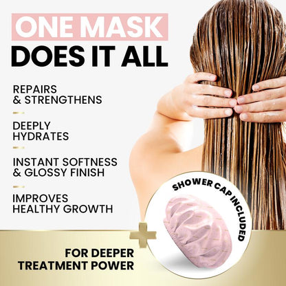 ELLA BELLA Keratin Hair Mask – Deep Conditioning Hair Treatment & Hair Repair Mask for Dry, Damaged, Curly, and Color-Treated Hair – Hydrating Deep Conditioner for Softness, Shine & Growth
