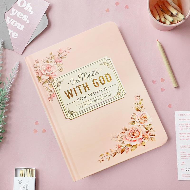 One Minute with God for WoMen, 365 Days Devotional Journal, Portable Daily Reflections NoteBook, Perfect Gift for Holidays Birthdays Christmas New Year, Self Improvement Journal