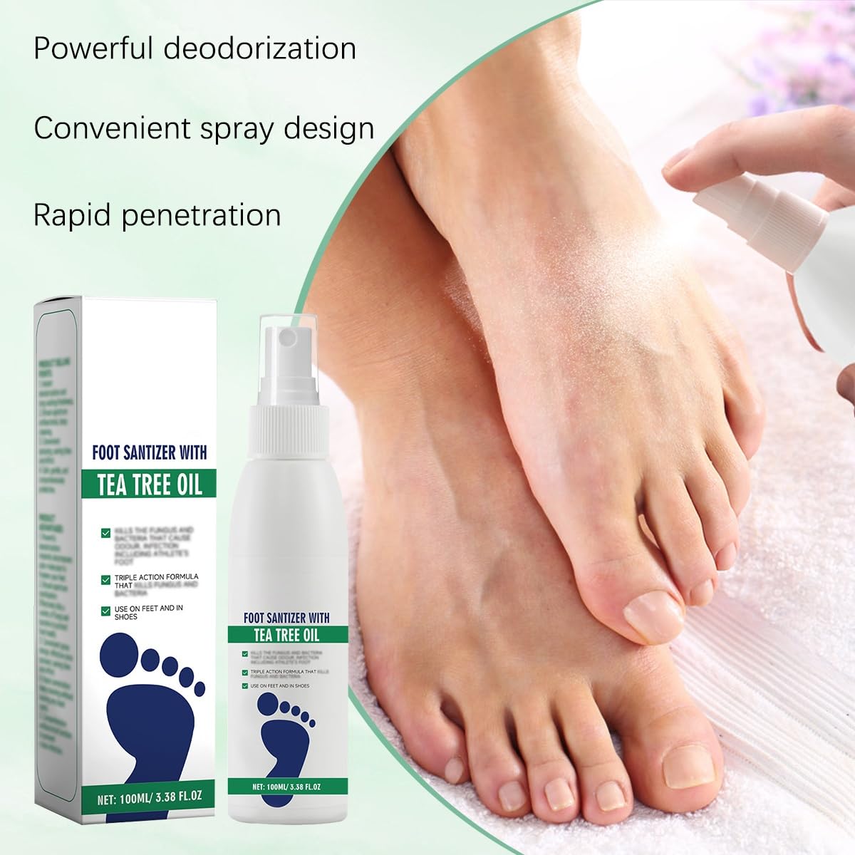 DetoxViva Spray de Té de Árbol para Pies