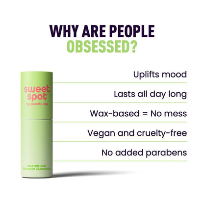 Sweetums Sweet Spot Strawberries & Cream Fragrance Roll-On Perfume Vegan Cruelty-Free Eco-Friendly Beeswax Alternative Clean Ingredients Floral Fruity Scent