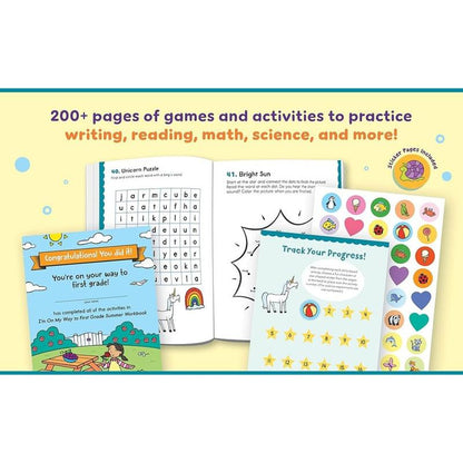 I'm On My Way to First Grade Summer Workbook – 200+ Learning Games & Activities for Kids Entering 1st Grade