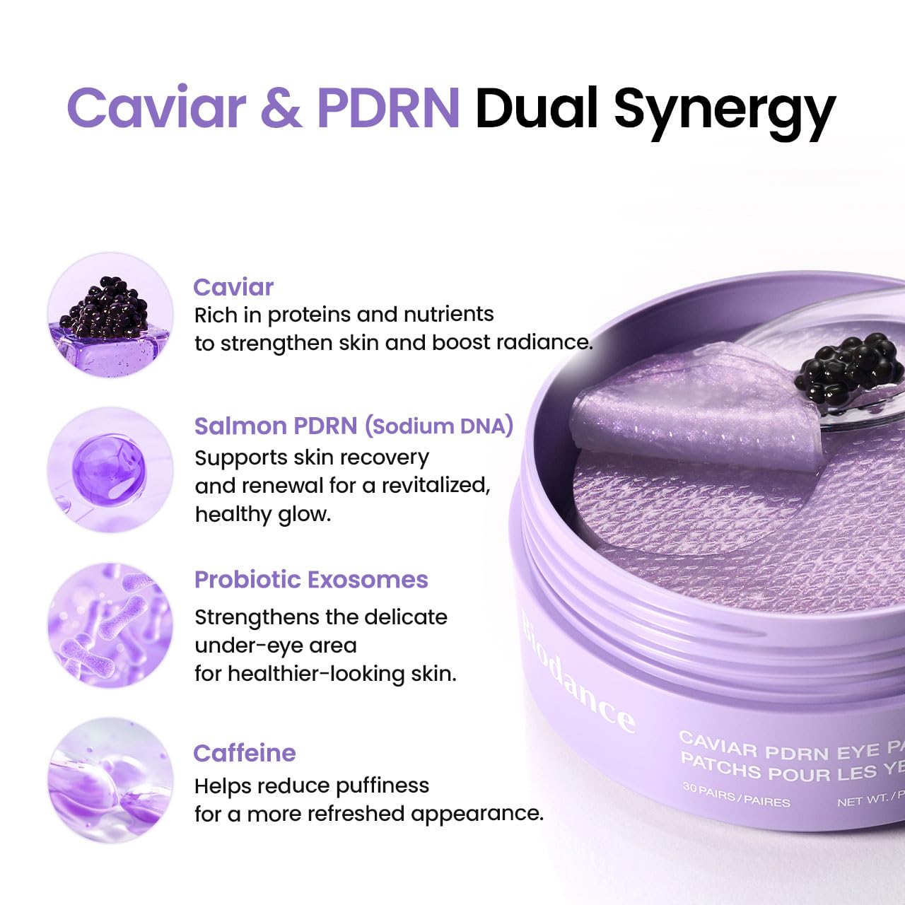 DetoxViva — Parches de Hidrogel con PDRN y Extracto de Caviar