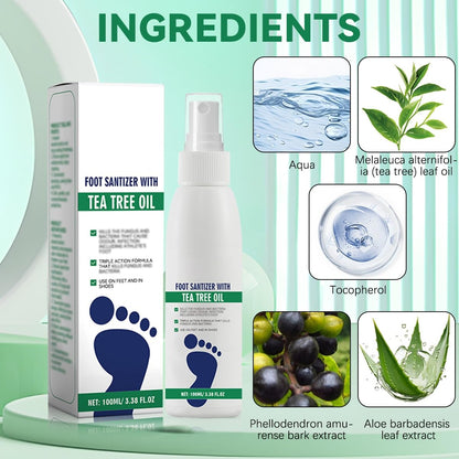 DetoxViva Spray de Té de Árbol para Pies