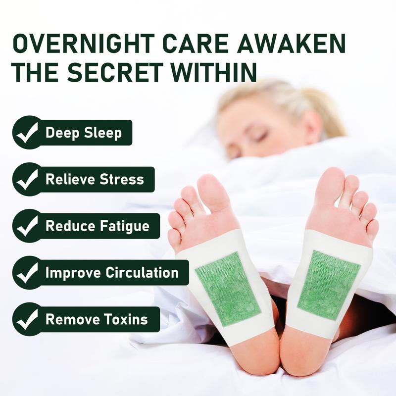 WakeSecret Natural Foot Patch – Promote Relaxation, De-Stress & Sleep Support | Overnight Herbal Foot Detox Patch with Warming Care to Soothe, Refresh & Rebalance Feet – Ashwagandha, Lavender, Magnesium, GABA, Valerian Root