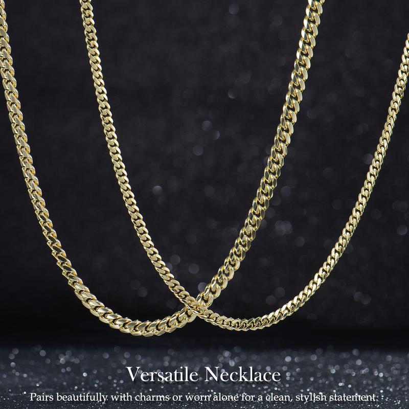 Holylegend 14K Real Gold-Plated Royal Monaco Cuban Necklace, Italian Jewelry for Men & Women, Gift for Fashion Lovers,Father's Day Gift
