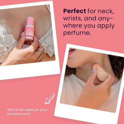 Sweetums Sweet Spot Strawberries & Cream Fragrance Roll-On Perfume Vegan Cruelty-Free Eco-Friendly Beeswax Alternative Clean Ingredients Floral Fruity Scent
