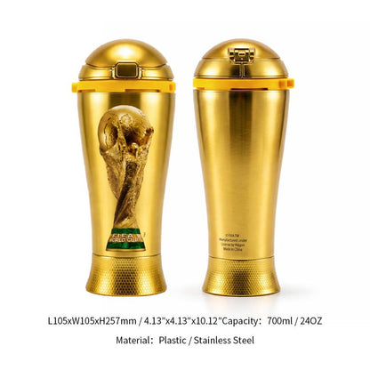 Official 2026 FIFA World Cup Blow Horn Cup | Cheer & 19oz Sip 2-in-1 Reusable Water Bottle with Built-In Horn for Sports Games rowdy cup Tailgates  Parties & Events Fantasy Football Championship SummerWins summerwins