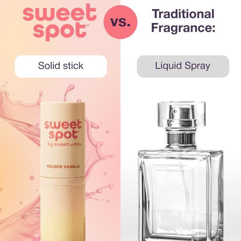 Sweetums Sweet Spot Strawberries & Cream Fragrance Roll-On Perfume Vegan Cruelty-Free Eco-Friendly Beeswax Alternative Clean Ingredients Floral Fruity Scent
