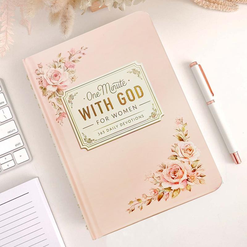 One Minute with God for WoMen, 365 Days Devotional Journal, Portable Daily Reflections NoteBook, Perfect Gift for Holidays Birthdays Christmas New Year, Self Improvement Journal