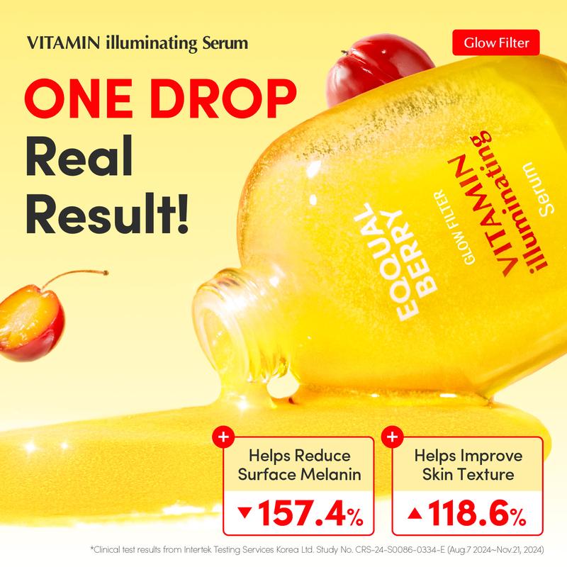 EQQUALBERRY Vitamin Illuminating Duo – Brightening Skincare Ritual with Vitamin C, Niacinamide & TXA | Targets Dark Spots & Uneven Tone | Hydration + Ceramide Barrier Care | Serum 30ml + Cream 50ml