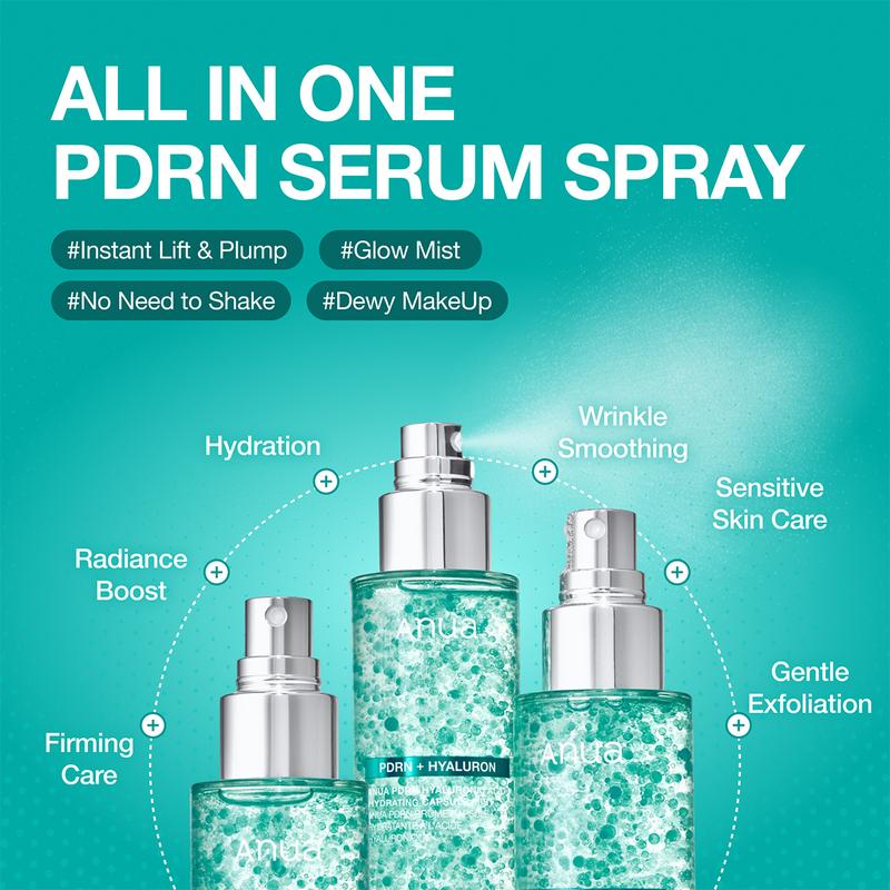 [Anua] PDRN Dewy Glow Essential Duo & Trio Set  | For Plumper and Youthful-Looking Skin, Collagen Care | PDRN Cream, PDRN Collagen Facial Serum Spray, Lip Balm for Lifting & Firming Skin Care, Rejuvenating skin, Korean Skincare