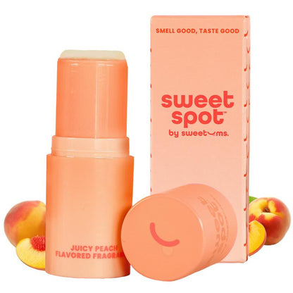 Sweet Spot Juicy Peach Flavored Fragrance - Vegan Cruelty-Free Eco-Friendly Roll-On Balm for Men & Women - Clean Juicy Peach Scent - Hydrating & Lightweight - No Parabens